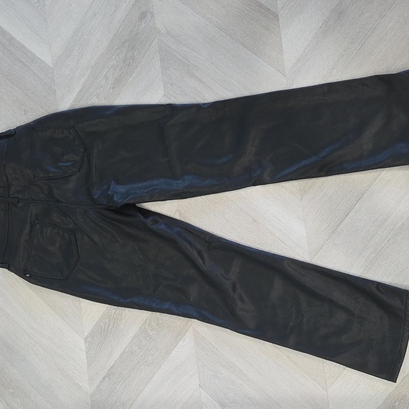 Judy Blue Faux Leather Pants Straight Leg High Rise Tummy Control Black 9/29 - Picture 6 of 9